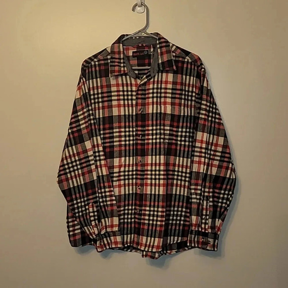North Axis Flannel Mens XXL 90's vintage red white black LOT E9 - Picture 1 of 5